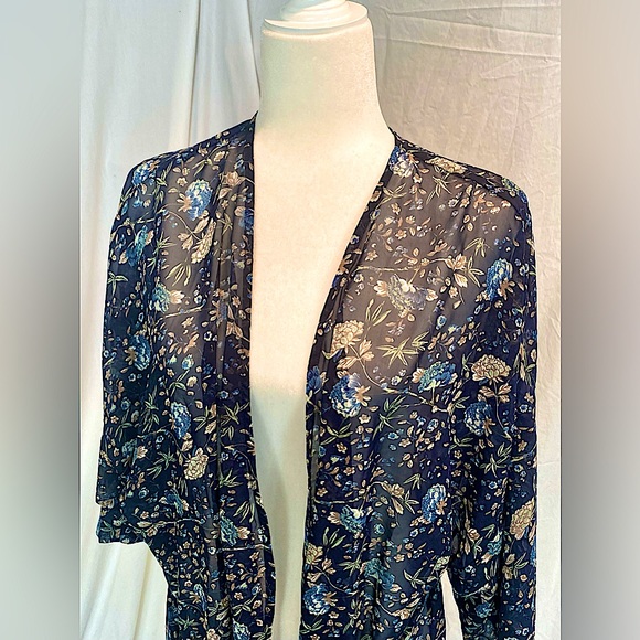 Pink Blush Maternity blue floral cover up. LIKE NEW CONDITION. - Picture 2 of 2